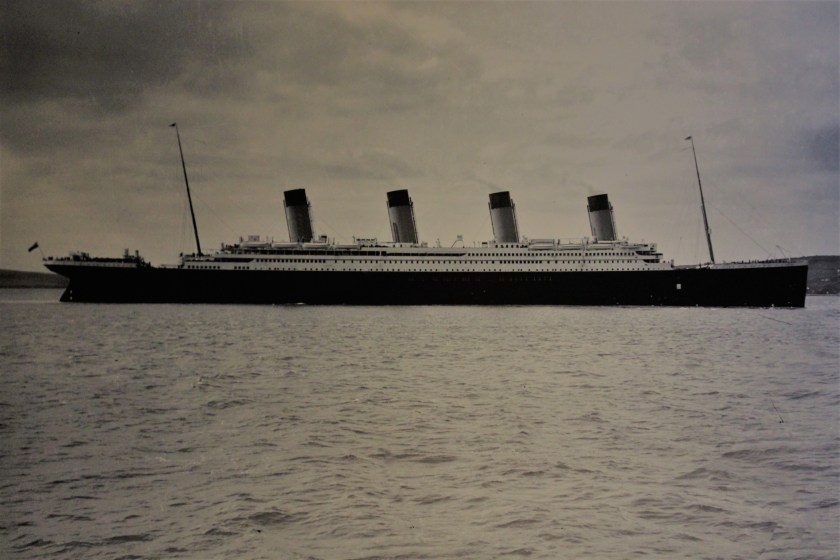 Titanic as seen from Queenstown